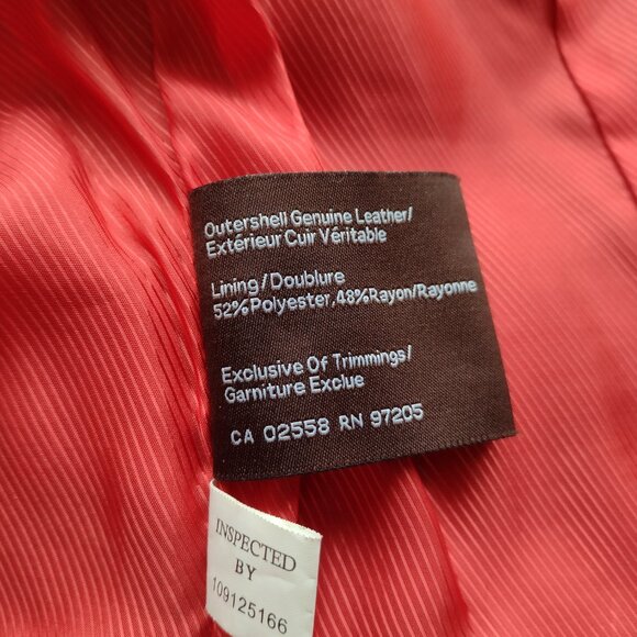 Danier Leather red jacket – XS (will fit S) - Picture 8 of 11